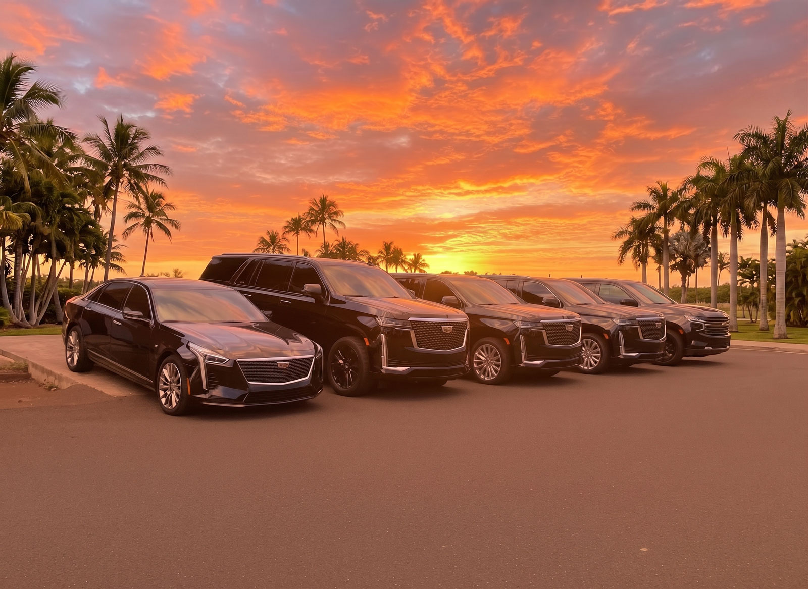 ALOHA MAUI fleet at sunset